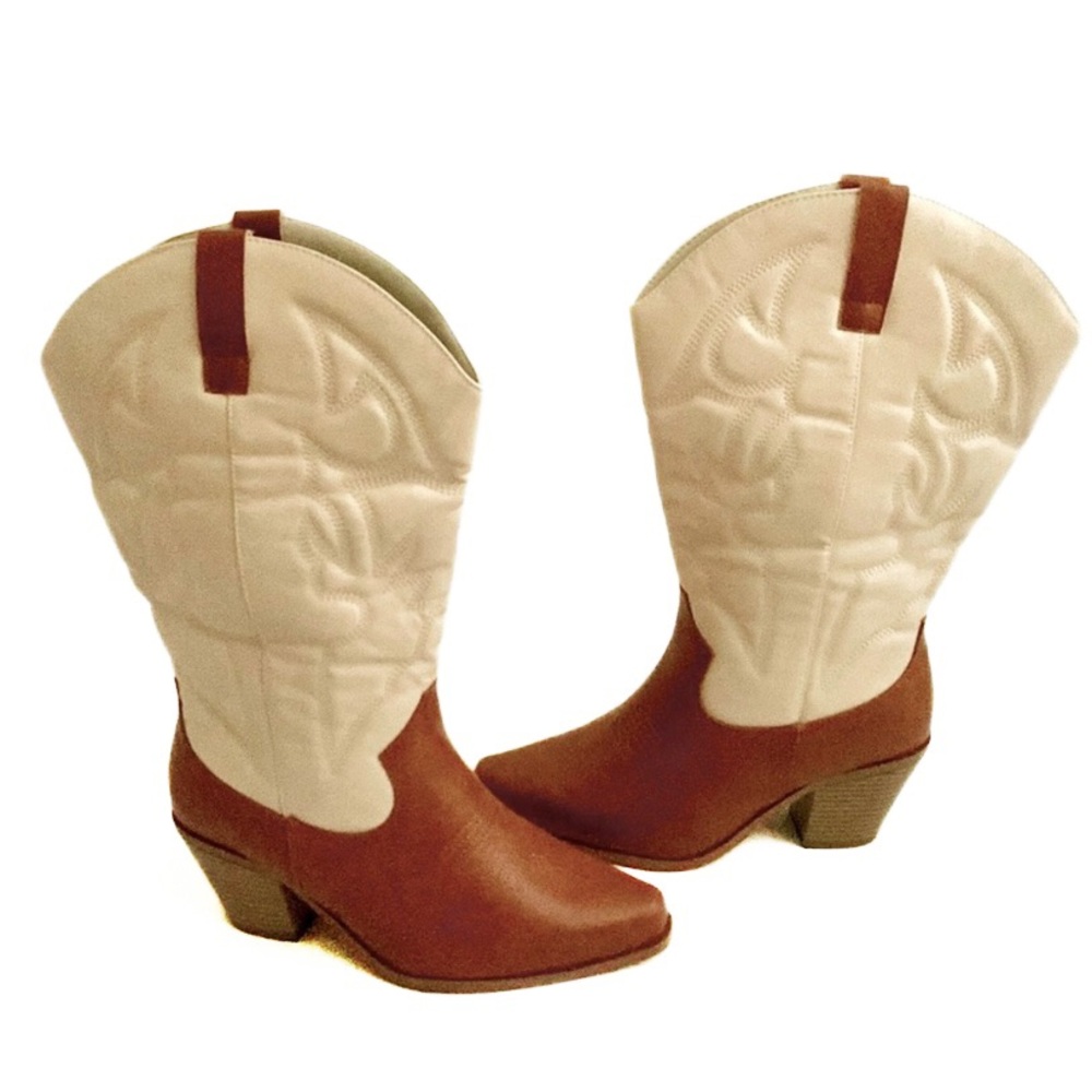 JustFab Natasha Western Boot Ladies Size 8 Like new!